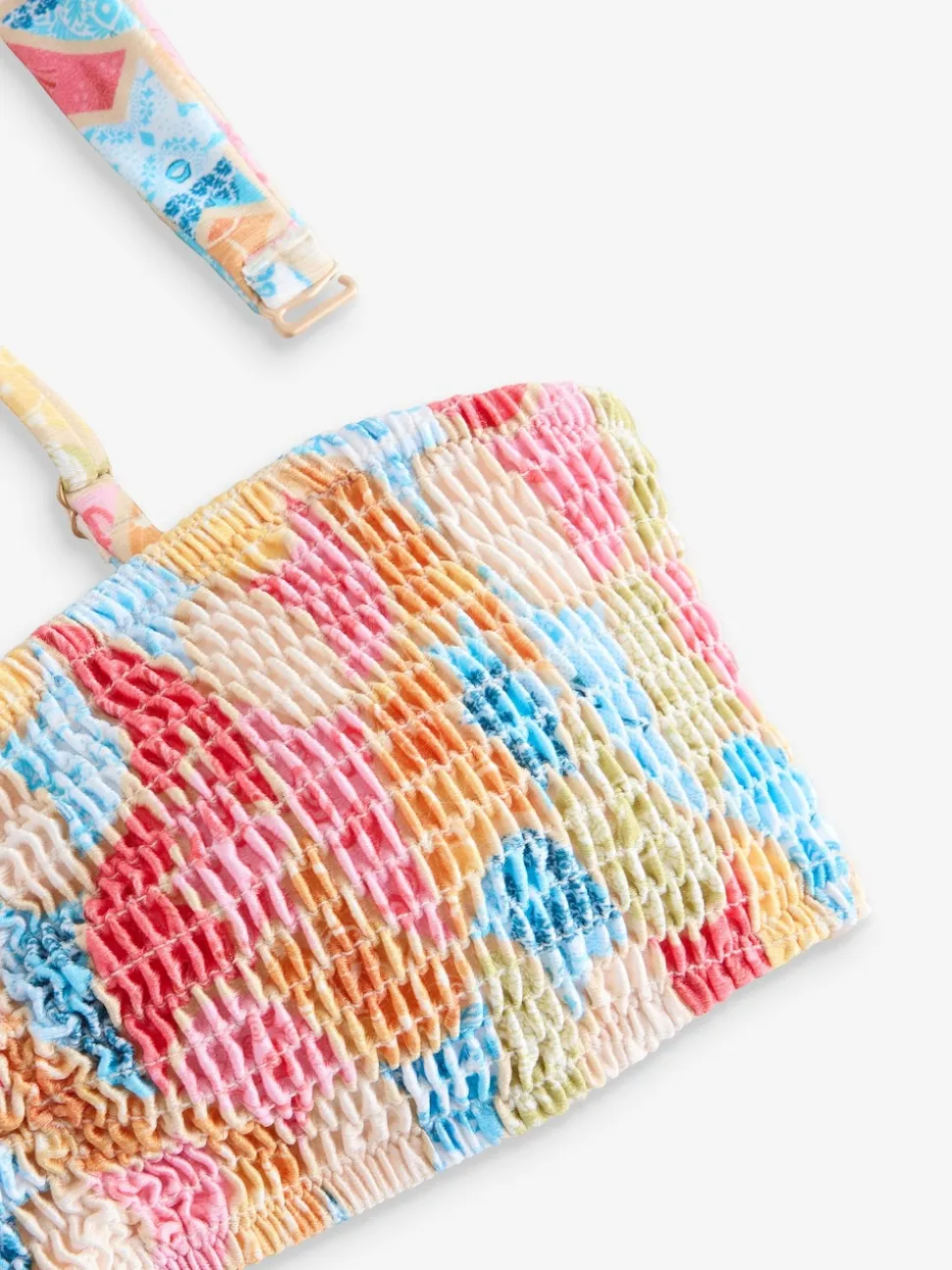 Never Fully Dressed Multi Bright Shired Bikini Top