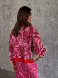 Never Fully Dressed Pink Paisley Oslo Cardigan