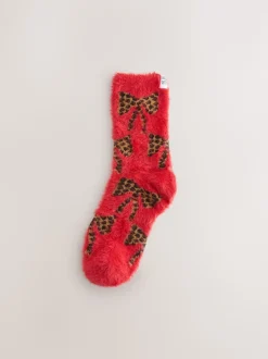 Never Fully Dressed Red/White Elements Cosy Socks 2 Pack