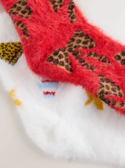 Never Fully Dressed Red/White Elements Cosy Socks 2 Pack