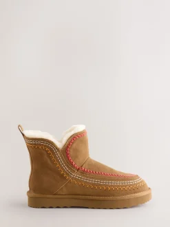 Never Fully Dressed Tan Brown Suede Leather Boots