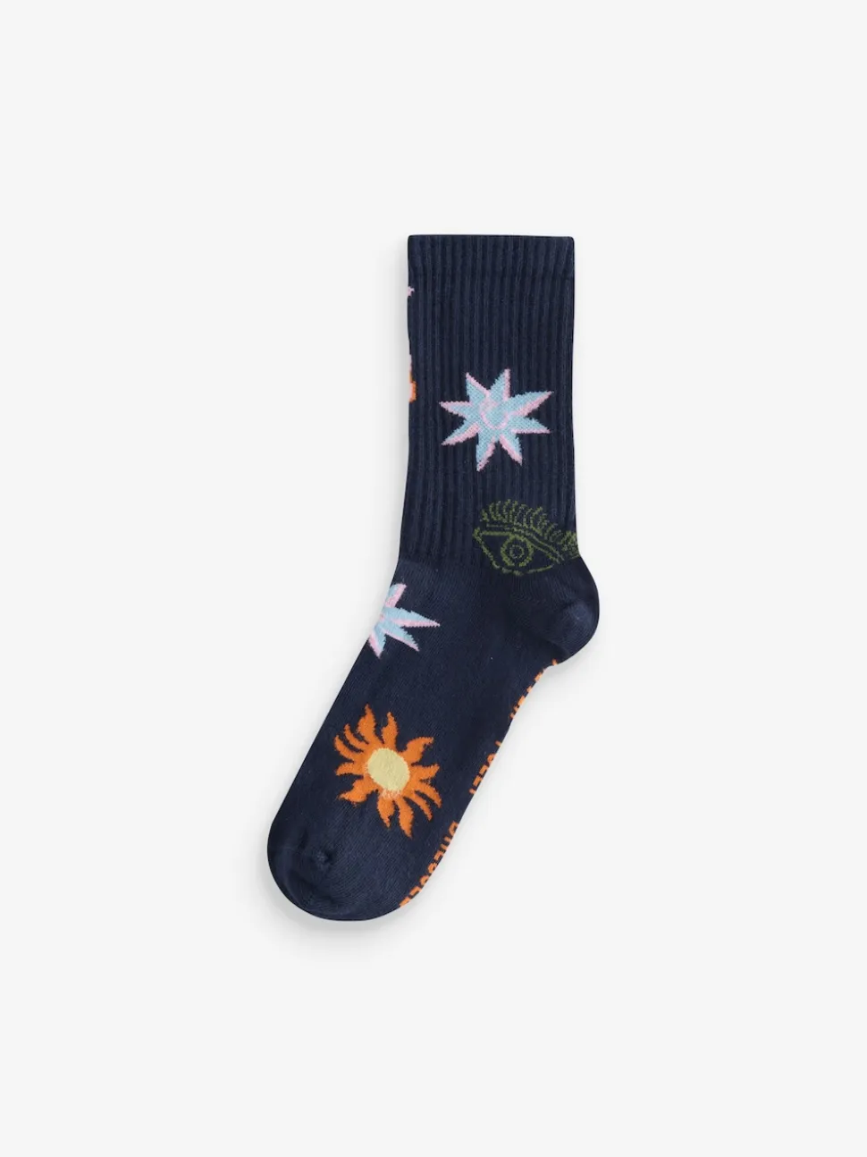 Never Fully Dressed White/Green/Navy Ribbed Socks 3 Pack