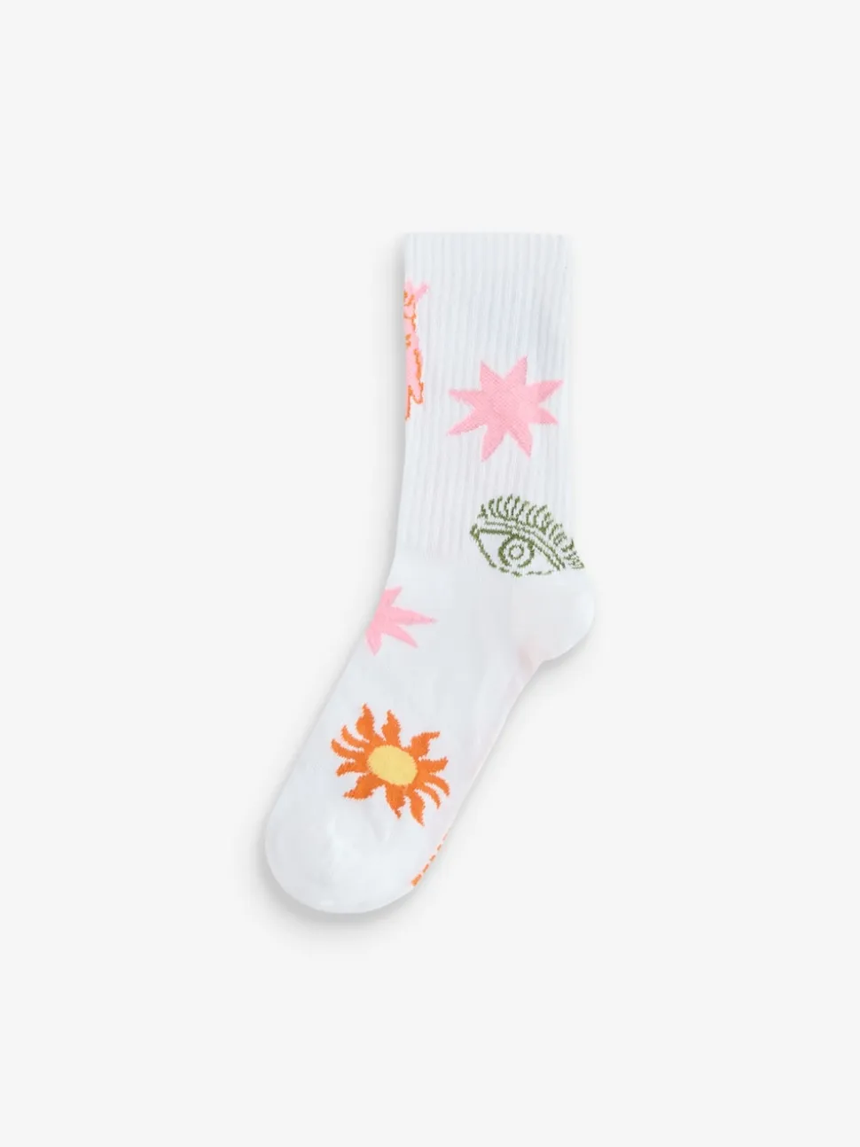 Never Fully Dressed White/Green/Navy Ribbed Socks 3 Pack