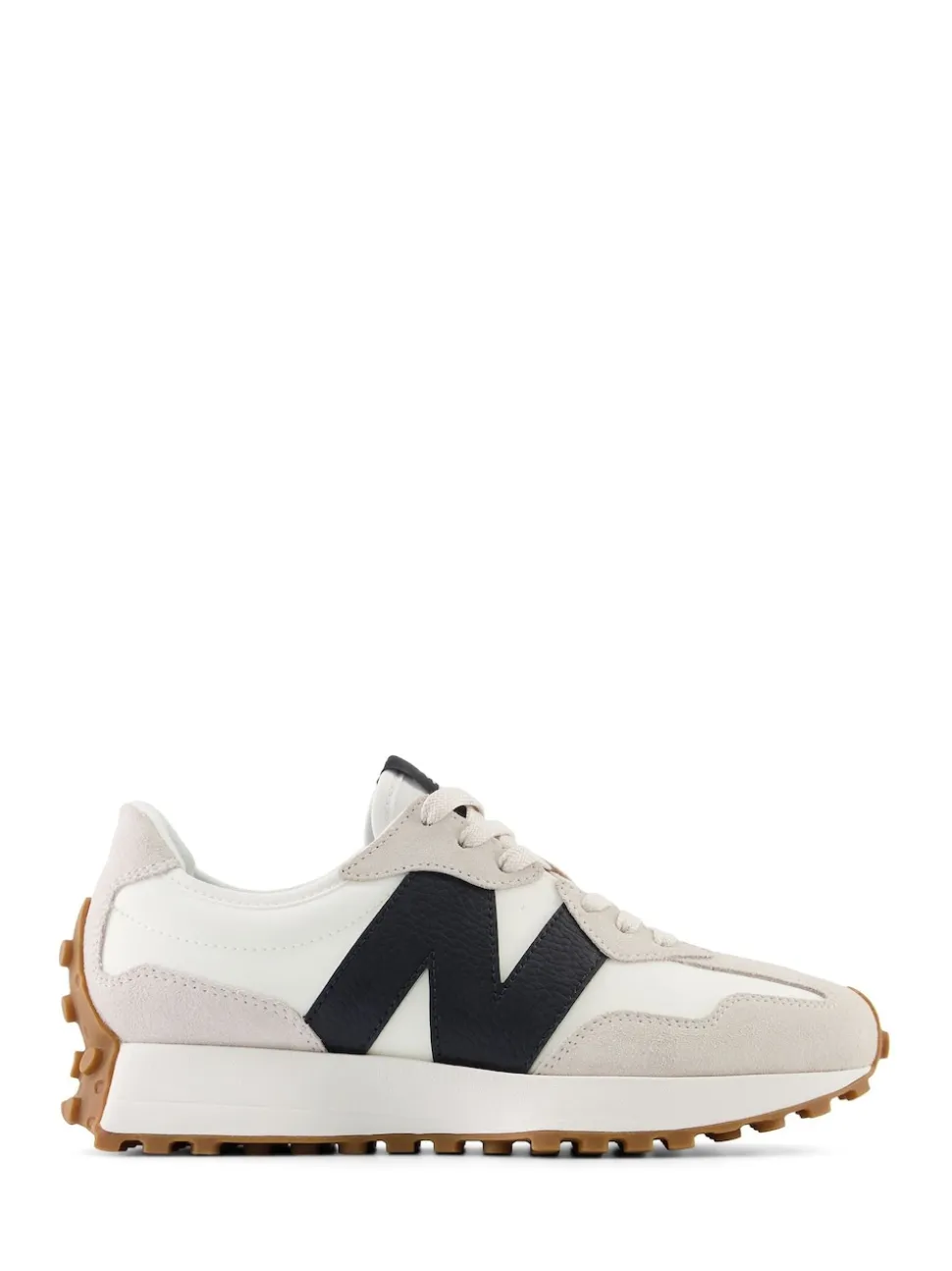 New Balance Black on White 327 Trainers