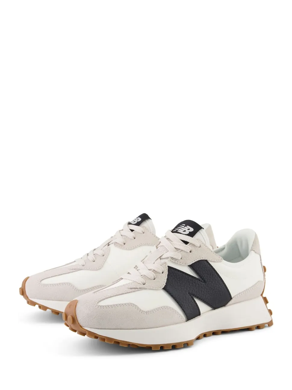 New Balance Black on White 327 Trainers