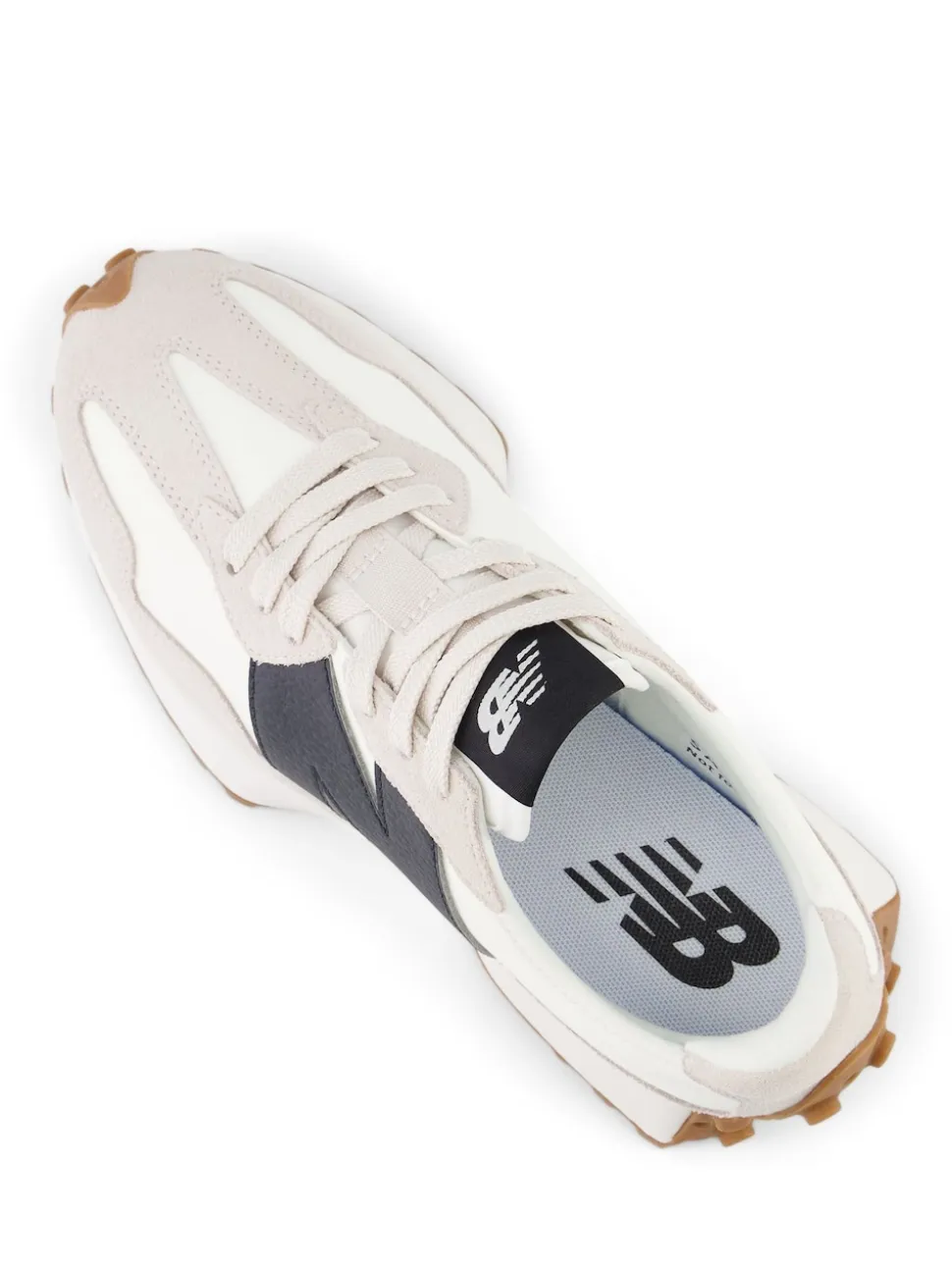 New Balance Black on White 327 Trainers