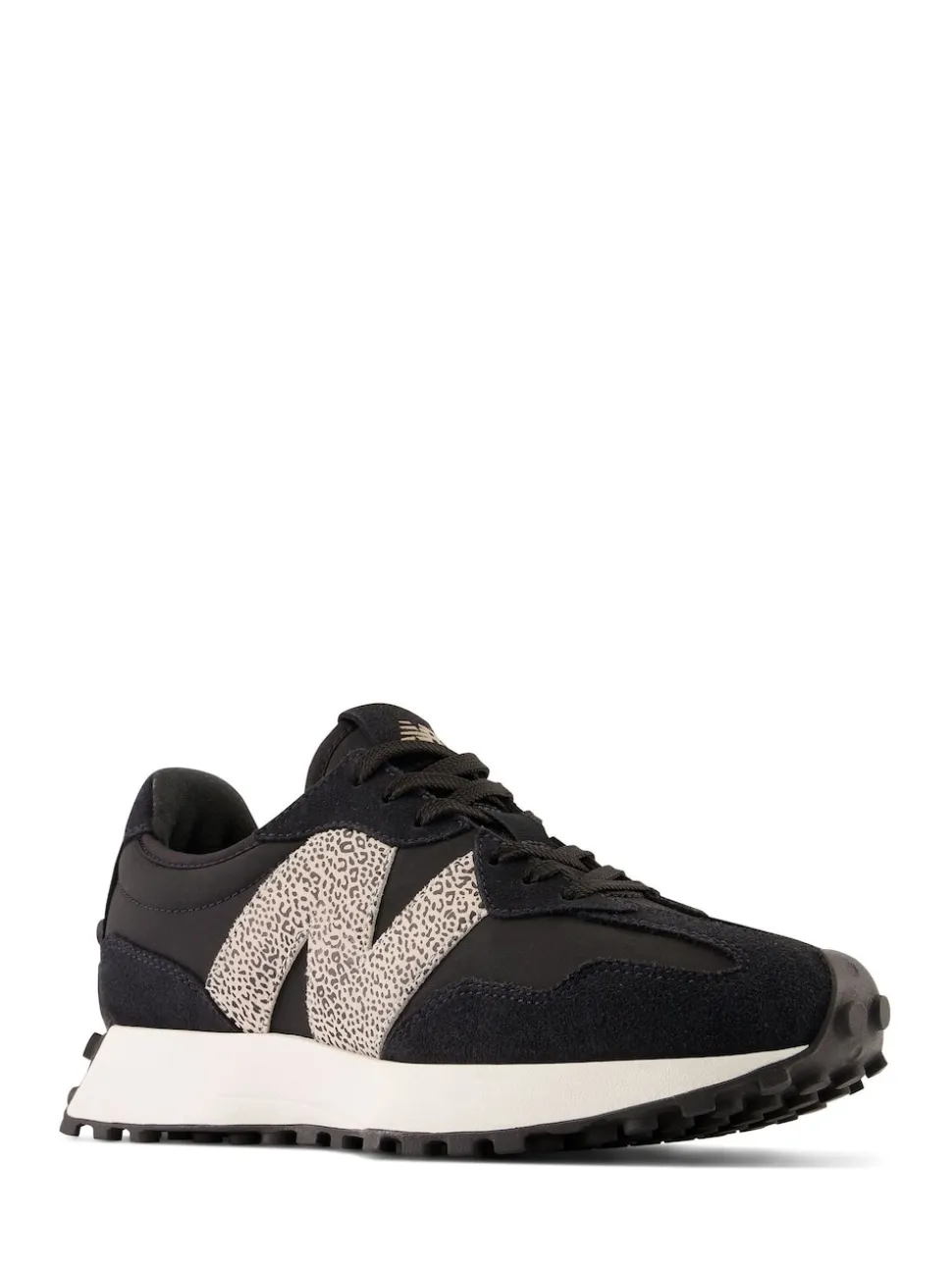 New Balance Black/Leopard Print 327 Trainers
