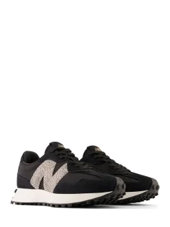 New Balance Black/Leopard Print 327 Trainers