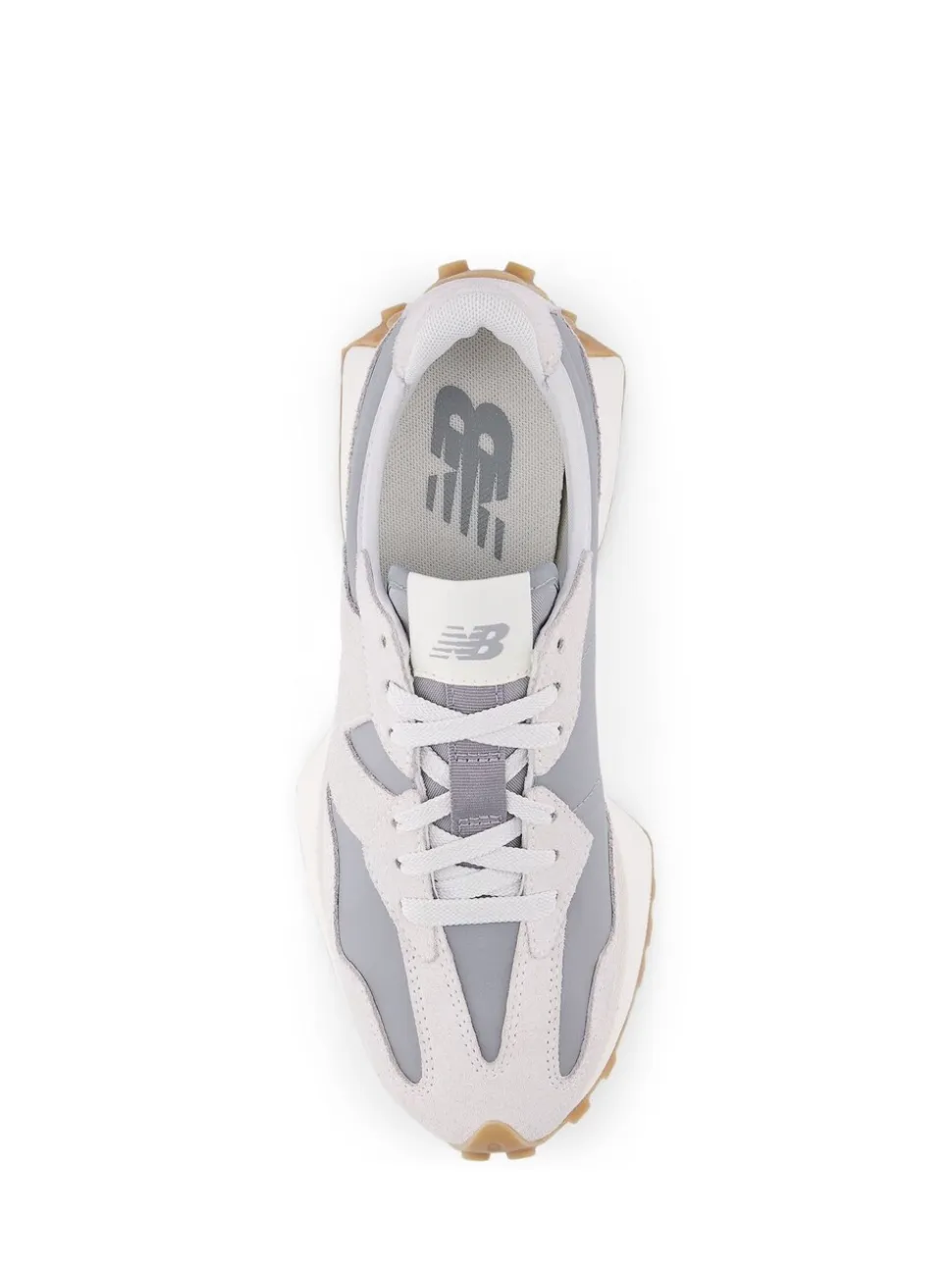 New Balance Grey/White 327 Trainers