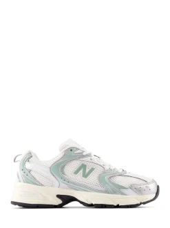 New Balance White/Green Womens 530 Trainers