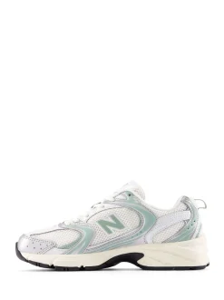 New Balance White/Green Womens 530 Trainers
