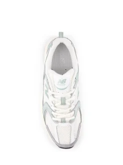 New Balance White/Green Womens 530 Trainers