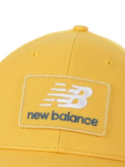 New Balance Yellow Stacked Patch Logo Trucker 100% Cotton Hat