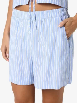 NOISY MAY Blue Stripe Shorts