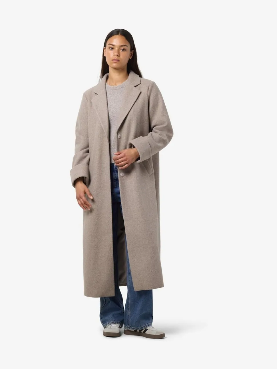 NOISY MAY Brown Long Coat