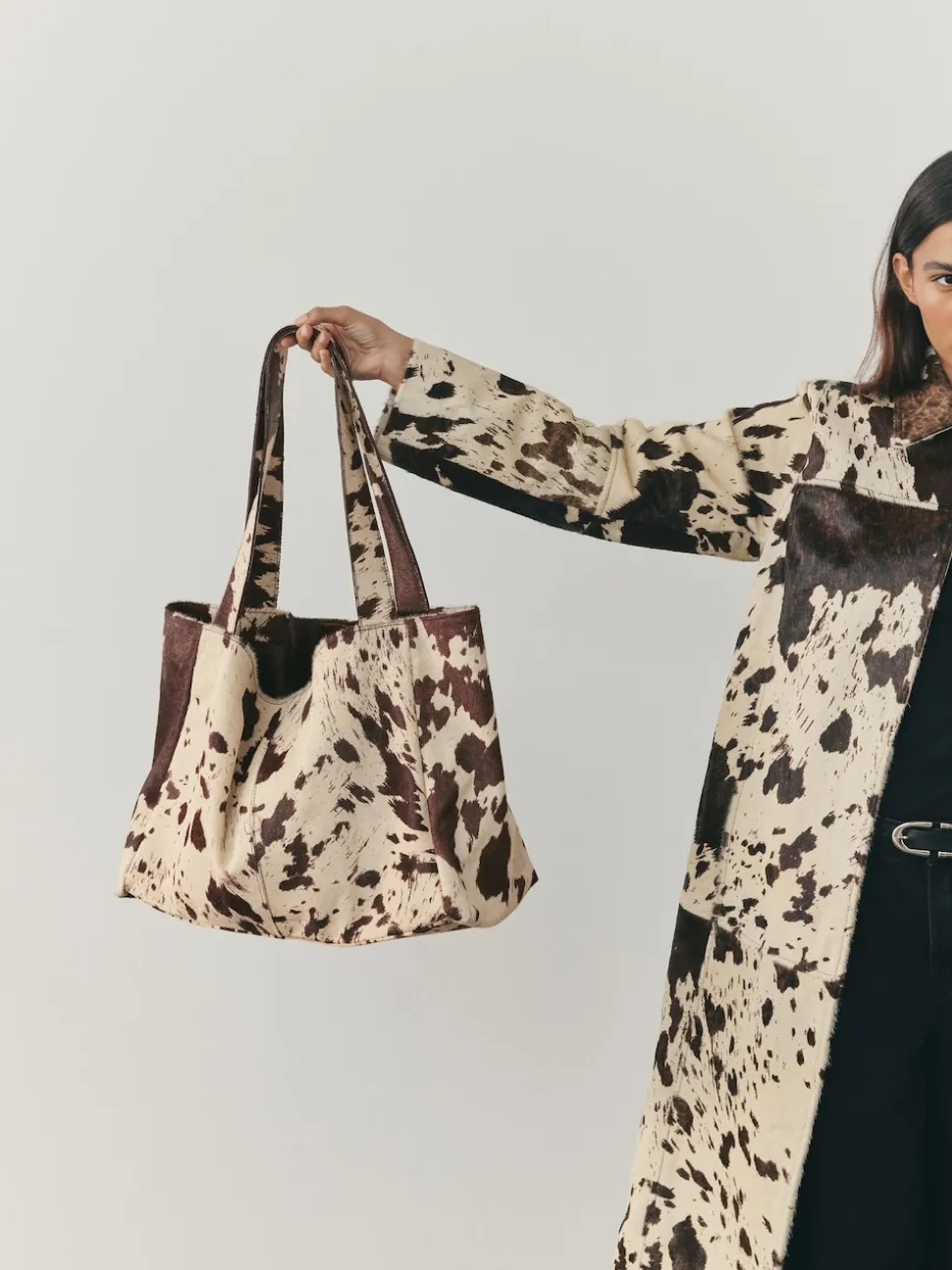 Nothing Ordinary Animal Cowhide Oversized Shopper Bag