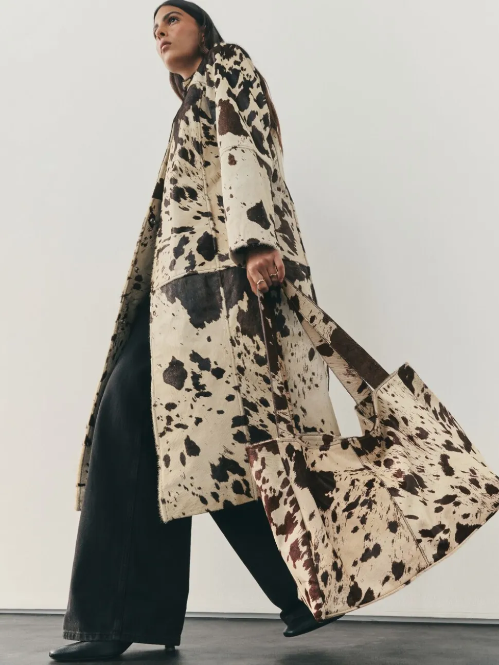 Nothing Ordinary Animal Cowhide Oversized Shopper Bag