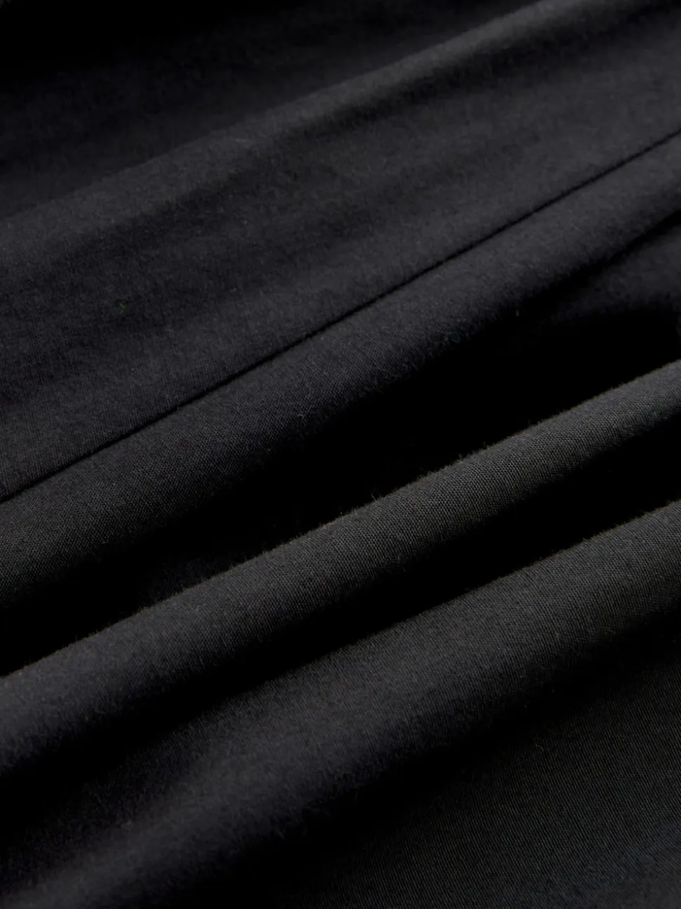 Nothing Ordinary Black Jersey Woven Mix A Line Heavyweight Cotton Midi Skirt