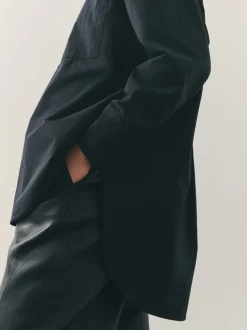 Nothing Ordinary Black Pure Cotton Relaxed Shirt
