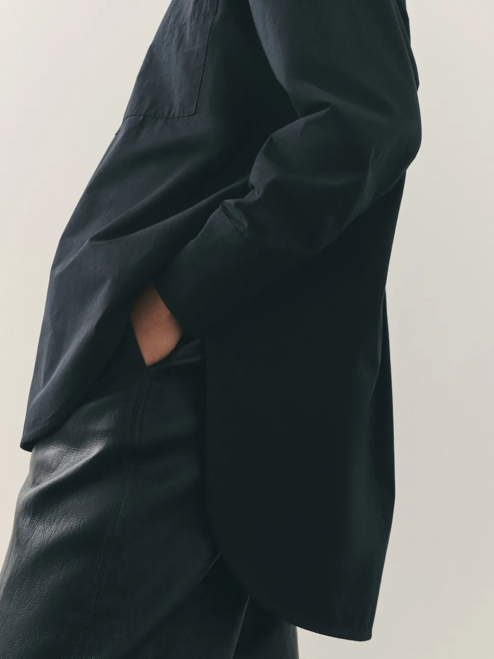 Nothing Ordinary Black Pure Cotton Relaxed Shirt
