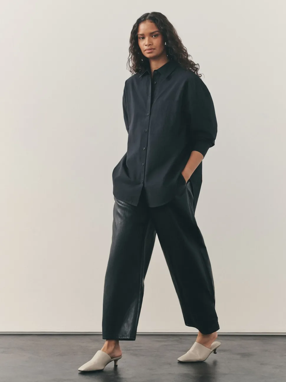 Nothing Ordinary Black Pure Cotton Relaxed Shirt