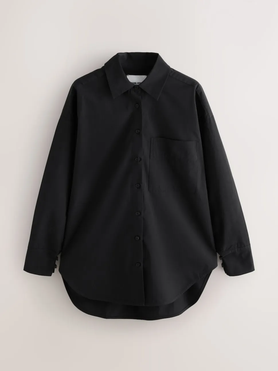Nothing Ordinary Black Pure Cotton Relaxed Shirt