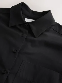 Nothing Ordinary Black Pure Cotton Relaxed Shirt