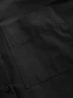 Nothing Ordinary Black Pure Cotton Relaxed Shirt