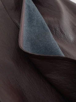 Nothing Ordinary Chocolate Brown Faux Leather Wrap Midi Kilt Skirt
