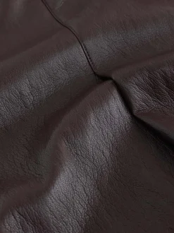 Nothing Ordinary Chocolate Brown Faux Leather Wrap Midi Kilt Skirt