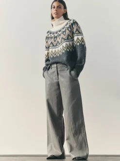 Nothing Ordinary Grey Faux Leather Wide Leg Trousers