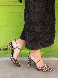 Novo Animal Wide Fit Indie Point Toe Strappy Court Shoes