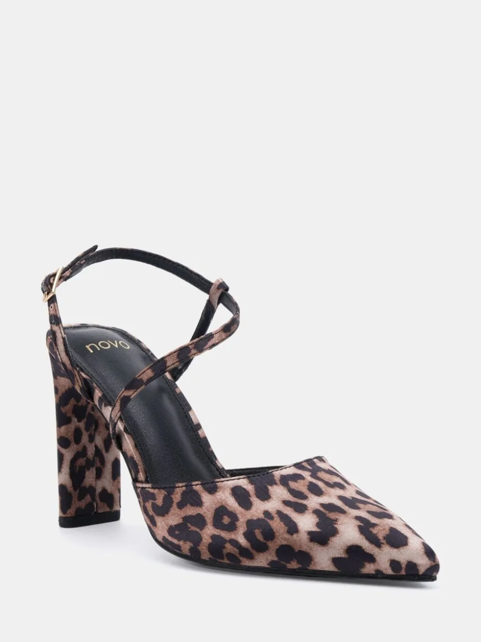 Novo Animal Wide Fit Indie Point Toe Strappy Court Shoes