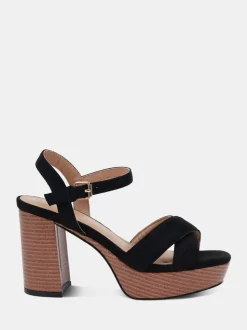 Novo Black MADISON Platform Heeled Sandals