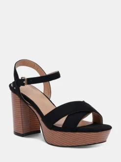 Novo Black MADISON Platform Heeled Sandals