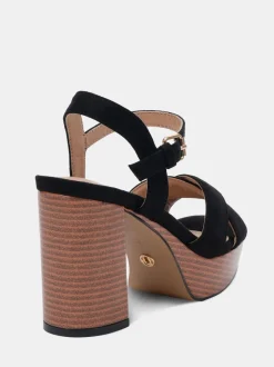 Novo Black MADISON Platform Heeled Sandals