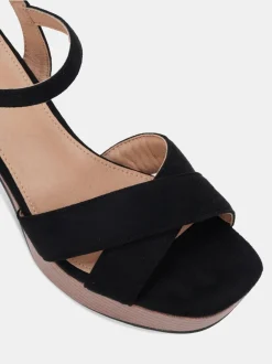 Novo Black MADISON Platform Heeled Sandals