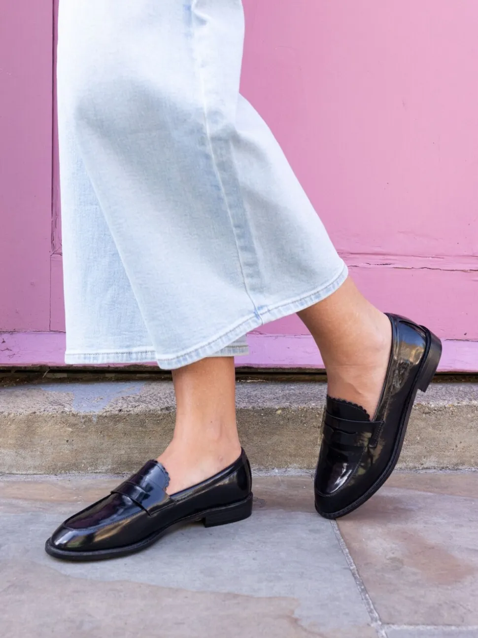 Novo Black Wide Fit Carmella Loafers