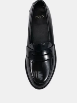 Novo Black Wide Fit Carmella Loafers
