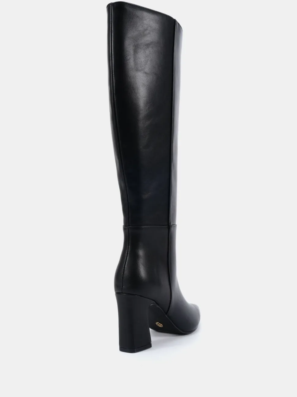 Novo Black Wide Fit Gala Point Toe Block Heel Knee Boots