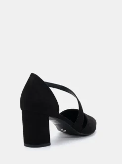 Novo Black Wide Fit Idaho Mid Block Asymetric Strap Point Courts
