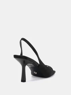 Novo Black Wide Fit Wide Fit Leah Slingback Sandals