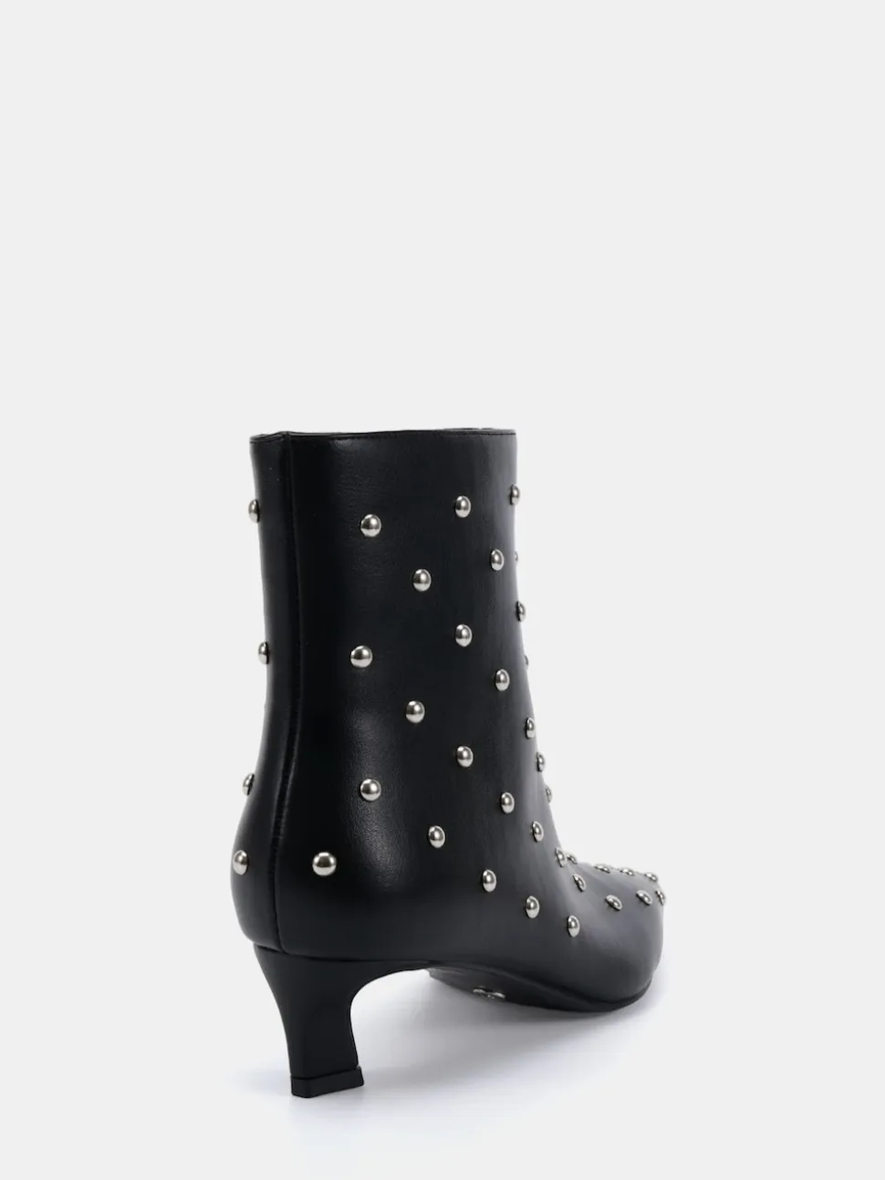 Novo Black Wide Fit Wide Fit Kiki Studded Low Heel Ankle Boots