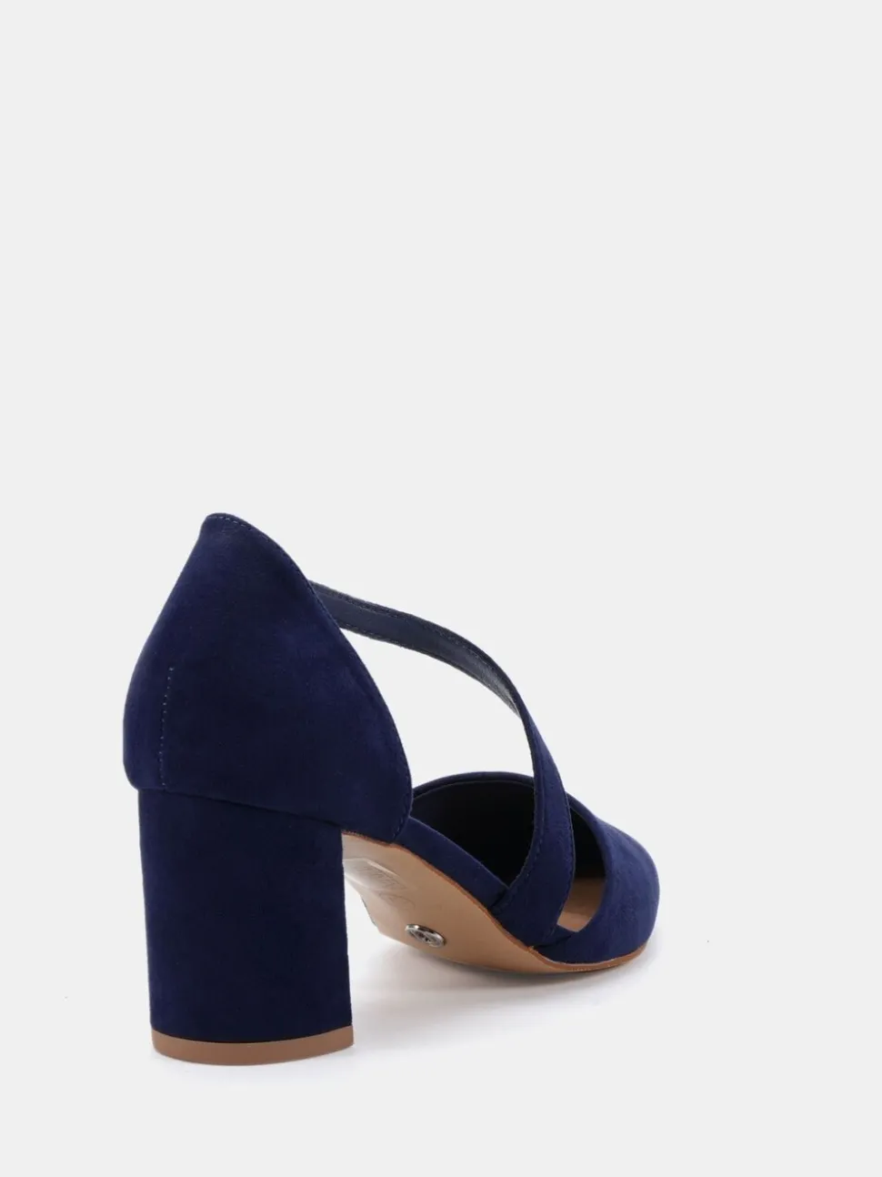 Novo Blue Wide Fit Idaho Mid Block Asymetric Strap Point Courts