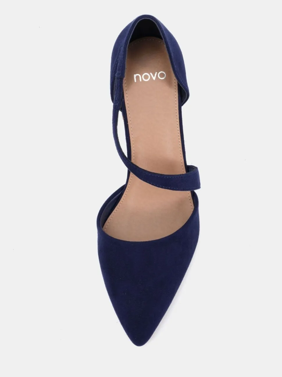 Novo Blue Wide Fit Idaho Mid Block Asymetric Strap Point Courts