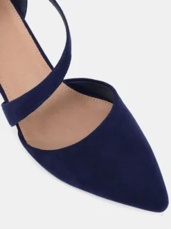 Novo Blue Wide Fit Idaho Mid Block Asymetric Strap Point Courts