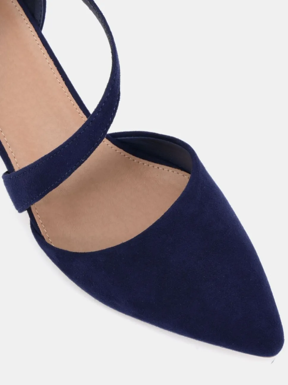 Novo Blue Wide Fit Idaho Mid Block Asymetric Strap Point Courts