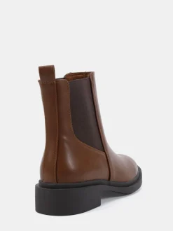 Novo Brown Dottie Flat Chelsea Ankle Boots