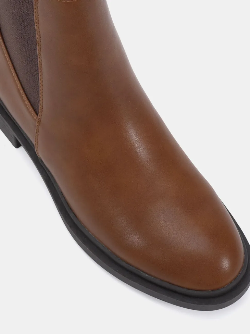 Novo Brown Dottie Flat Chelsea Ankle Boots