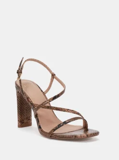 Novo Brown MONDRIAN Strappy Heeled Sandals